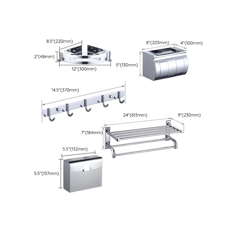 Kalsten | Silver Contemporary Bathroom Accessories As Individual Pieces Or As A Set