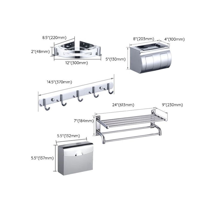 Kalsten | Silver Contemporary Bathroom Accessories As Individual Pieces Or As A Set