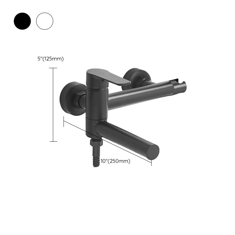 BowLift | Swivel spout bathtub faucet single lever handle hand shower bathtub filling valve with shower hose