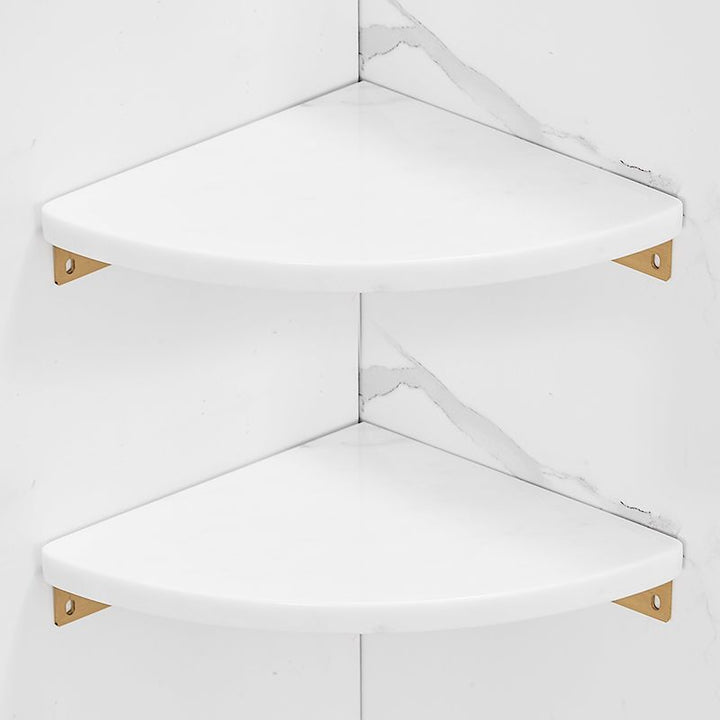 Kalsten | Brushed Brass Bathroom Accessory Set Metal & Marble Bathroom Hardware Set with Bathtub Shelf