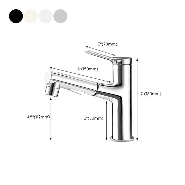 Kalsten | Pull-Out Basin Mixer Single-Lever Bathroom Faucet 1-Hole Basin Mixer