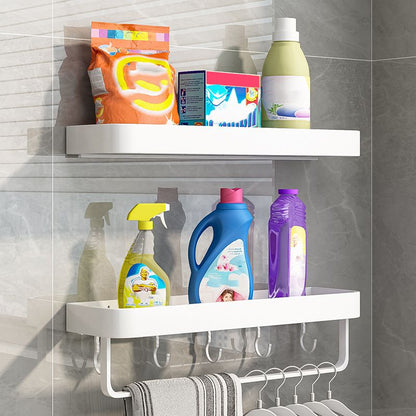 BowLift | Contemporary Bathroom Accessory Set Metal Bath Shelf in White