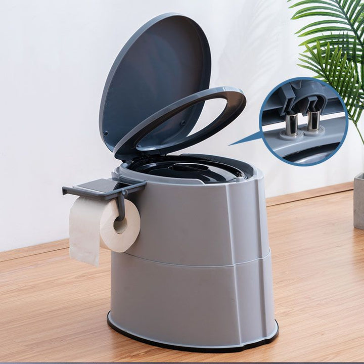 Kalsten | Modern Flush Toilet Plastic Round Floor Mounted Toilet Bowl for Bathroom