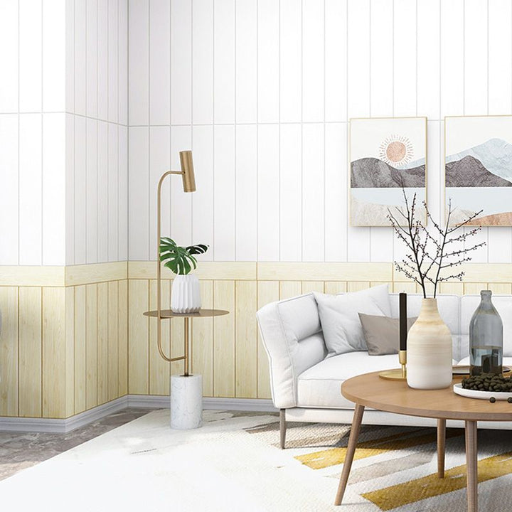 Kalsten | Living Room Wall Paneling Peel and Stick Wood Look Design Waterproof Wall Paneling