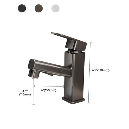BowLift | Bathroom Vessel Faucet Swivel Spout Single Handle Faucet with Pull-Out Spray Head