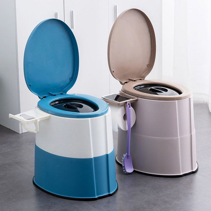 Kalsten | Modern Flush Toilet Plastic Round Floor Mounted Toilet Bowl for Bathroom