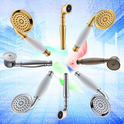 BowLift | All-Copper Single-Function Handheld Showerhead European Style Antique Rain Showerhead