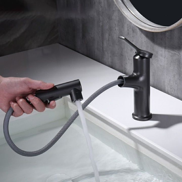 Kalsten | Contemporary Sink Faucet Plian Low Arc Center-Set Bathroom Faucet
