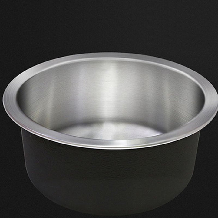 Kalsten | Contemporary Single Bowl Kitchen Sink Round Stainless Steel Sink with Drain Strainer Set