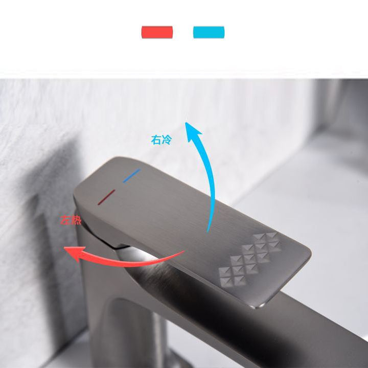 Kalsten | Modern Vessel Sink Faucet Copper Lever Handle Low Arc Vessel Faucet for the Bathroom