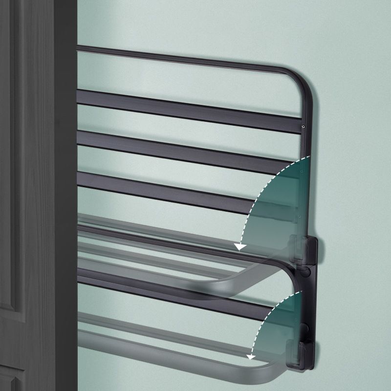 Kalsten | Modern Bathroom Accessory Set Matte Black/Grey Bathroom Shelf/Towel Holder & Paper Holder