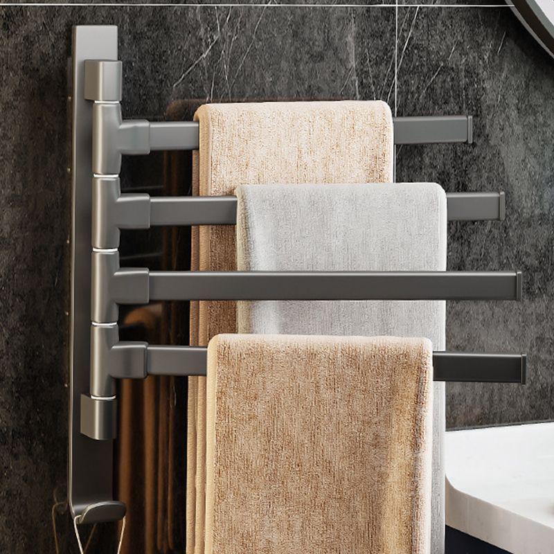 Kalsten | Contemporary Gray Bathroom Accessory Set Aluminium Towel Holder