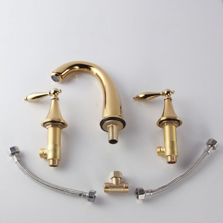 Kalsten | Modern widespread sink faucet Simple bathroom double handle faucet with lever handle