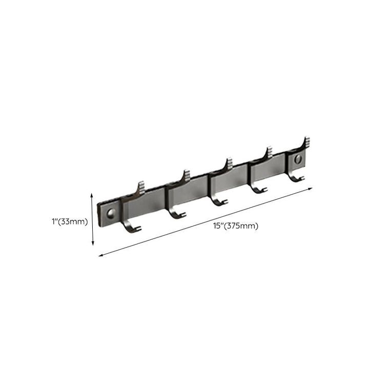 Kalsten | Contemporary bathroom accessory set with black finish and bath shelf/towel bar