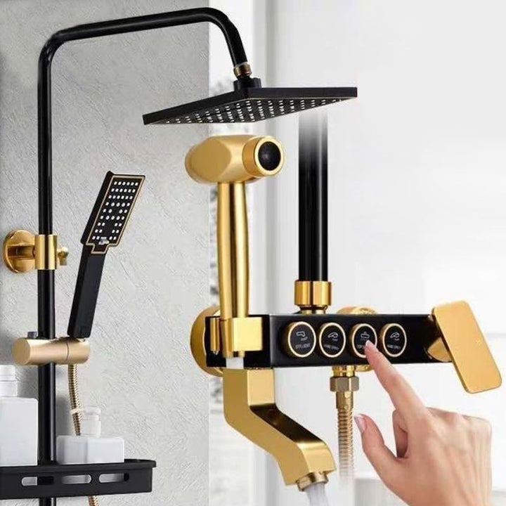 Kalsten | Modern adjustable water flow shower faucet shower arm shower system on the wall