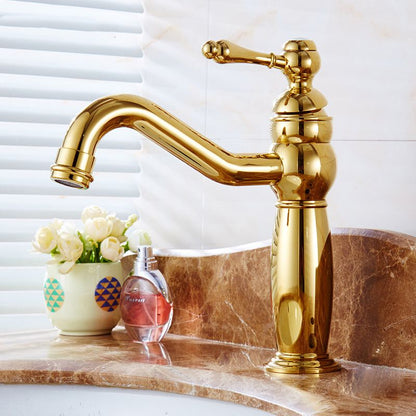 BowLift | Glam Vessel Faucet Swivel Spout Lever Handle Sink Faucet