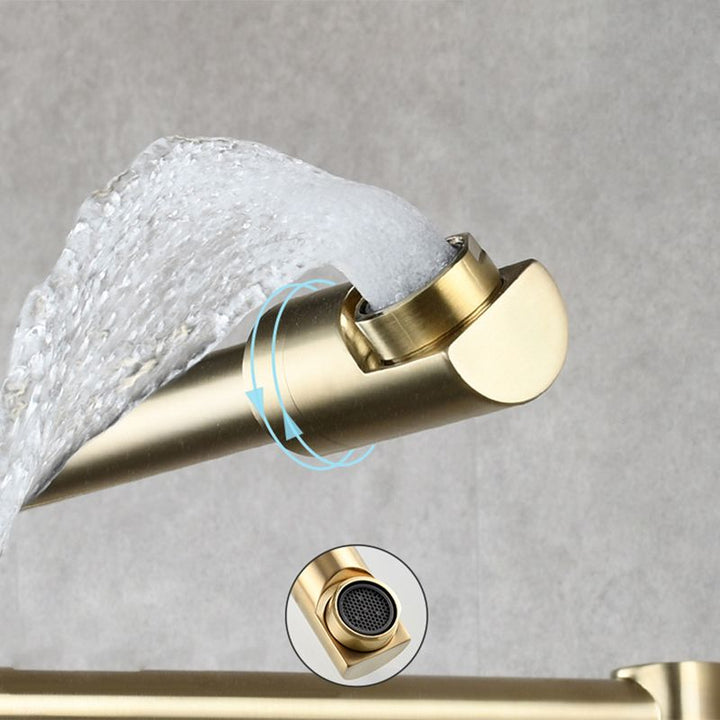 Kalsten | Modern Pull-down Faucet Single Handle Wall Mounted Pot Filler Low Profile 1-Hole Filler