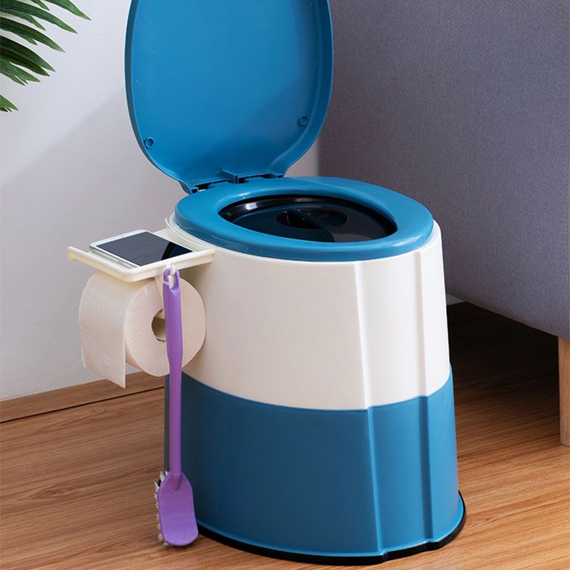 Kalsten | Modern Flush Toilet Plastic Round Floor Mounted Toilet Bowl for Bathroom