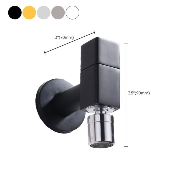 Kalsten | Contemporary Wall-Mounted Bathroom Faucet Knob Handle Solid Brass Round Faucet