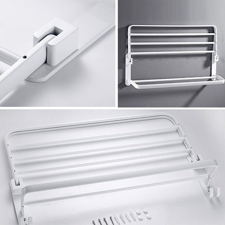Kalsten | White Bathroom Accessories Hardware Set Modern Bathroom Accessories Set, Towel Rack