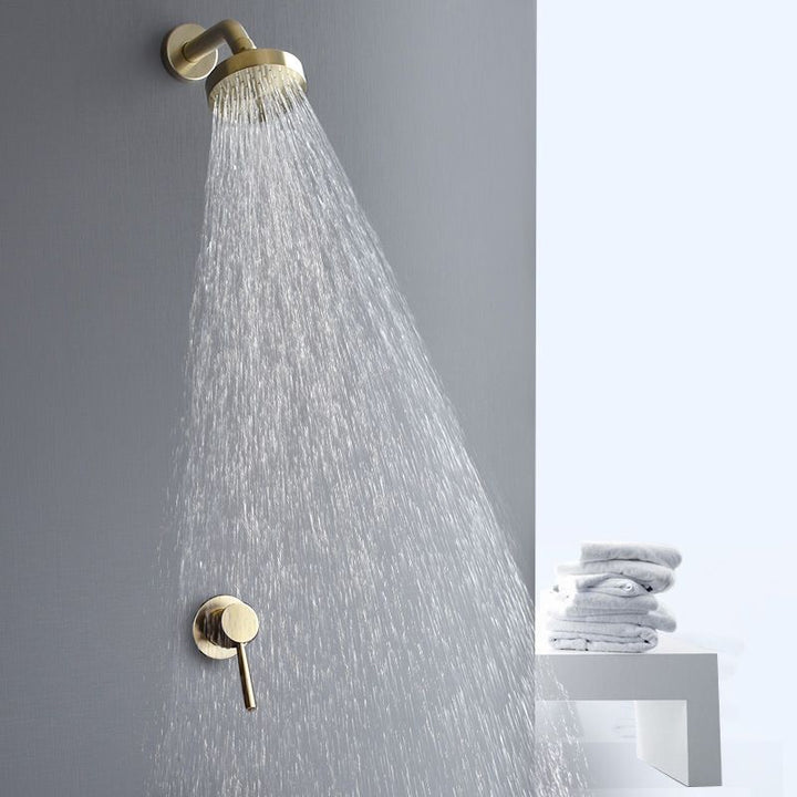 Kalsten | Stainless Steel Shower Combination Round Fixed Shower Head with Shower Arm