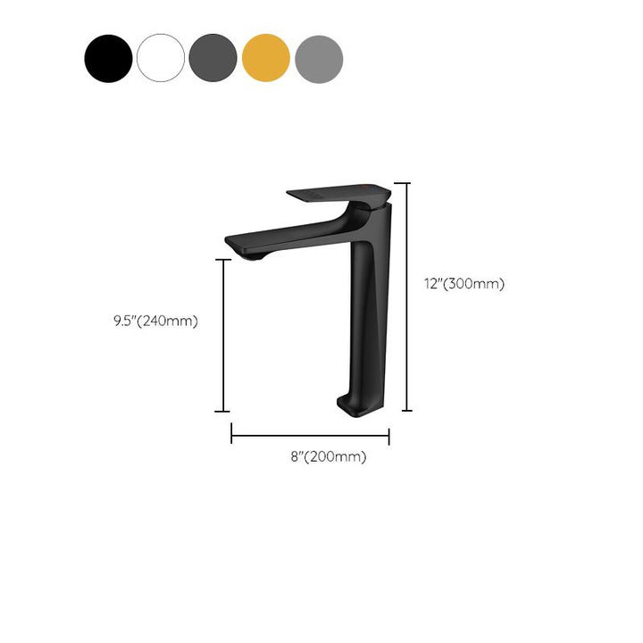 Kalsten | Modern Vessel Sink Faucet Copper Lever Handle Low Arc Vessel Faucet for the Bathroom