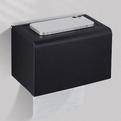 BowLift | Modern Bathroom Accessory Set Matte Black/Grey Bathroom Shelf/Towel Holder & Paper Holder