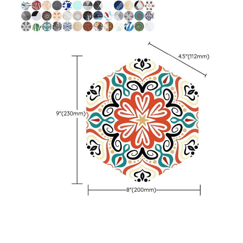 Kalsten | Plastic Mosaic Tile Wallpaper Hexagonal for Stick-On and Removable Back Wall Tile