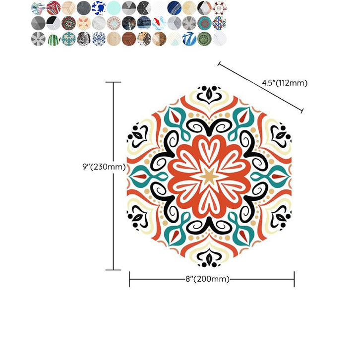 Kalsten | Plastic Mosaic Tile Wallpaper Hexagonal for Stick-On and Removable Back Wall Tile