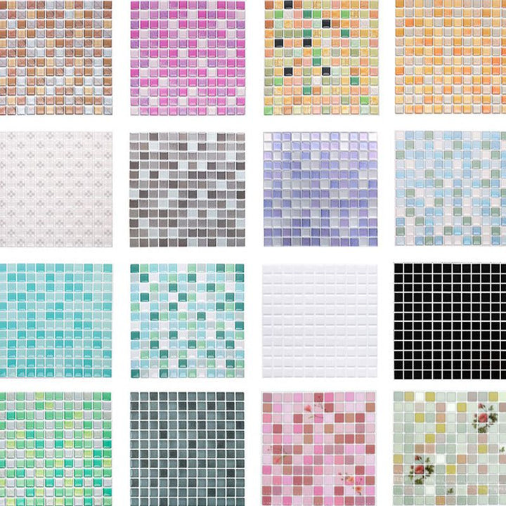 Kalsten | Plastic Peel & Stick Mosaic Tile Waterproof Peel & Stick Mosaic Tile with Square Shape