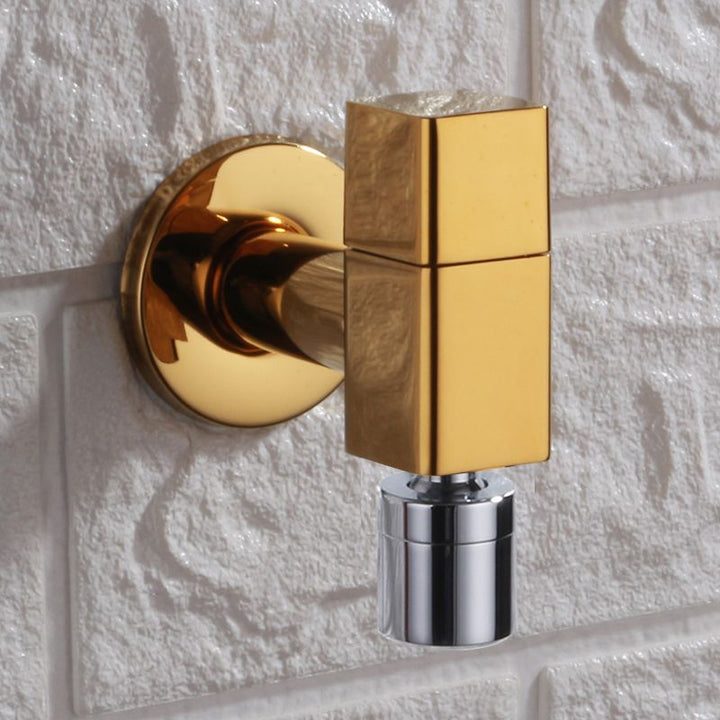 Kalsten | Contemporary Wall-Mounted Bathroom Faucet Knob Handle Solid Brass Round Faucet