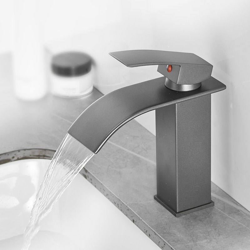 Kalsten | Modern Bathtub Faucet Waterfall Spout Lever Handle Brass Sink Faucet