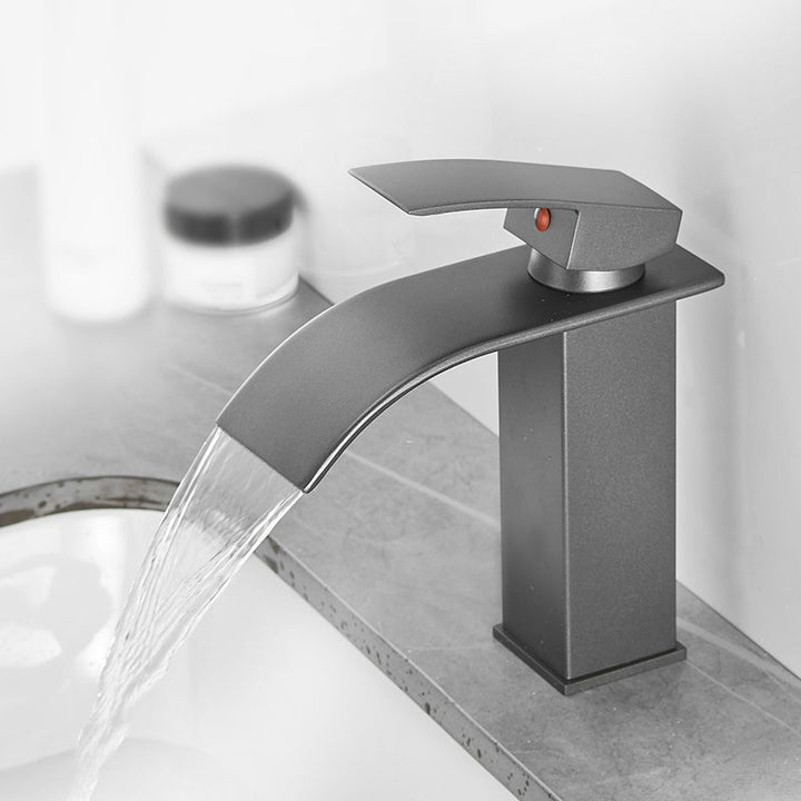 Kalsten | Modern Bathtub Faucet Waterfall Spout Lever Handle Brass Sink Faucet