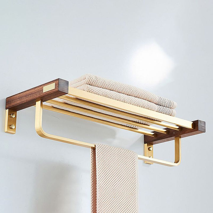 Kalsten | Modern Gold Bathroom Accessory Set Bathroom Shelf Paper Holder Bathroom Accessory Set