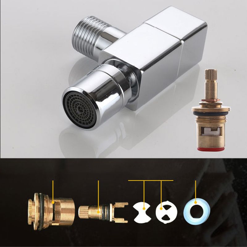 Kalsten | Contemporary Wall-Mounted Bathroom Faucet Knob Handle Solid Brass Round Faucet
