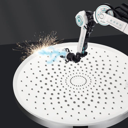 Round, Fixed High-Flow Shower Head with Air Injection, Wall Mounted