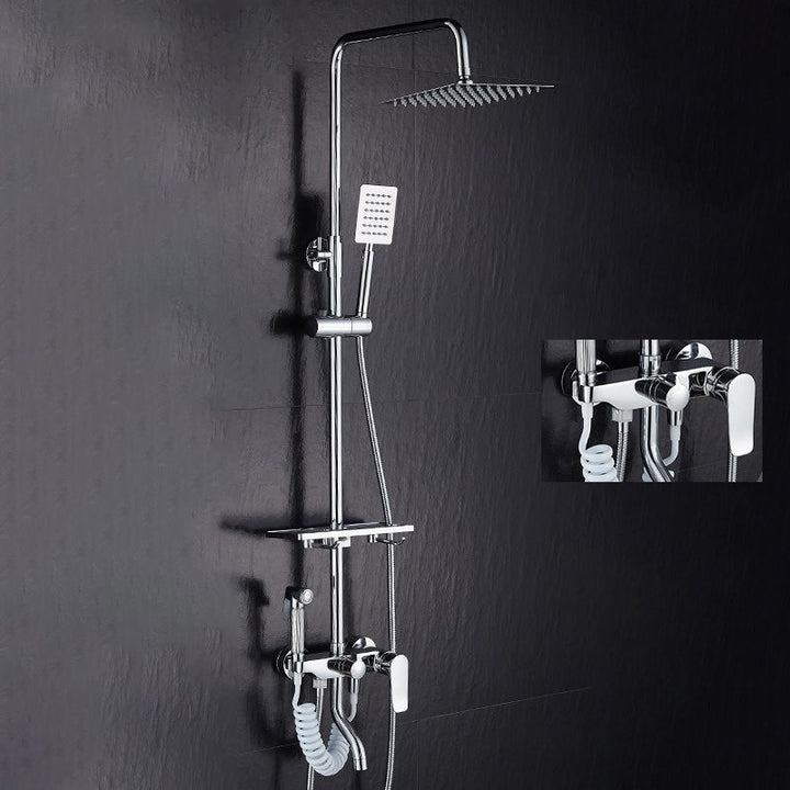 Kalsten | Modern adjustable water flow shower faucet shower arm shower system on the wall