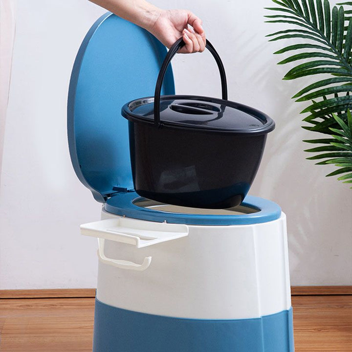Kalsten | Modern Flush Toilet Plastic Round Floor Mounted Toilet Bowl for Bathroom