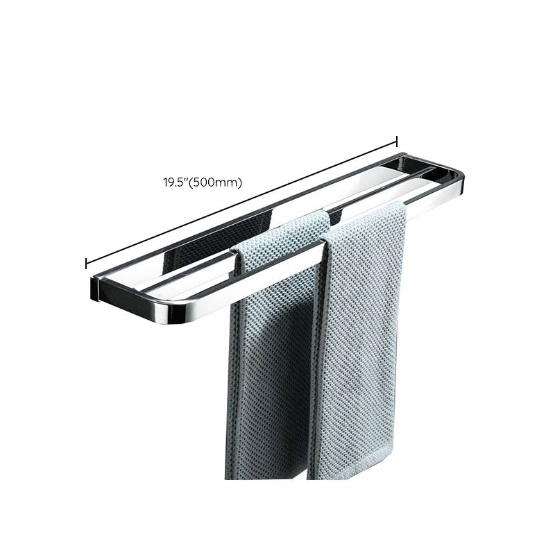 BowLift | Polished Chrome Modern Bathroom Accessory Set made of Stainless Steel Towel Holder/Soap Dish