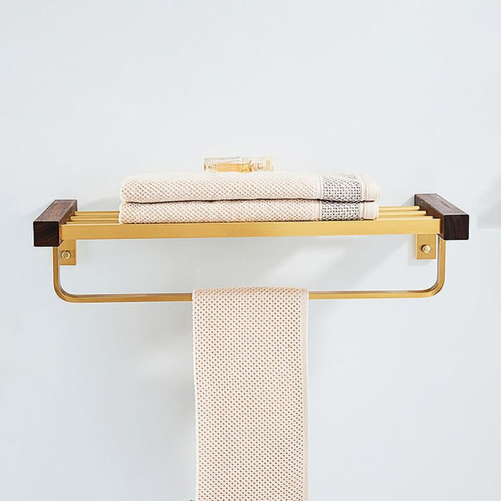 Kalsten | Modern Gold Bathroom Accessory Set Bathroom Shelf Paper Holder Bathroom Accessory Set