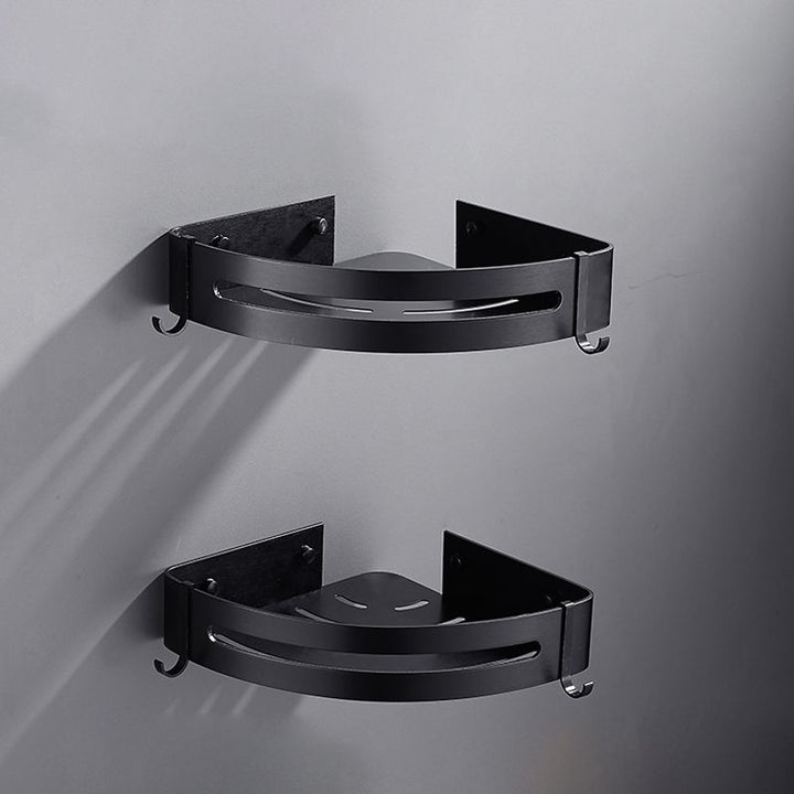 Kalsten | Matt Black Modern Bathroom Accessory Set, Set of 3, Bathroom Shelf