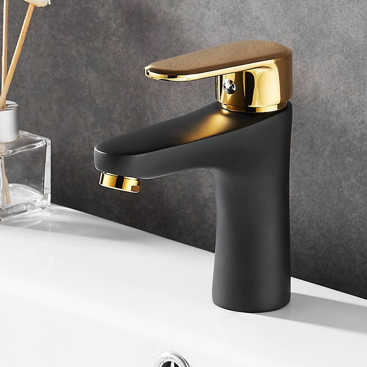 Black & Gold Vessel Sink Mixer Tap