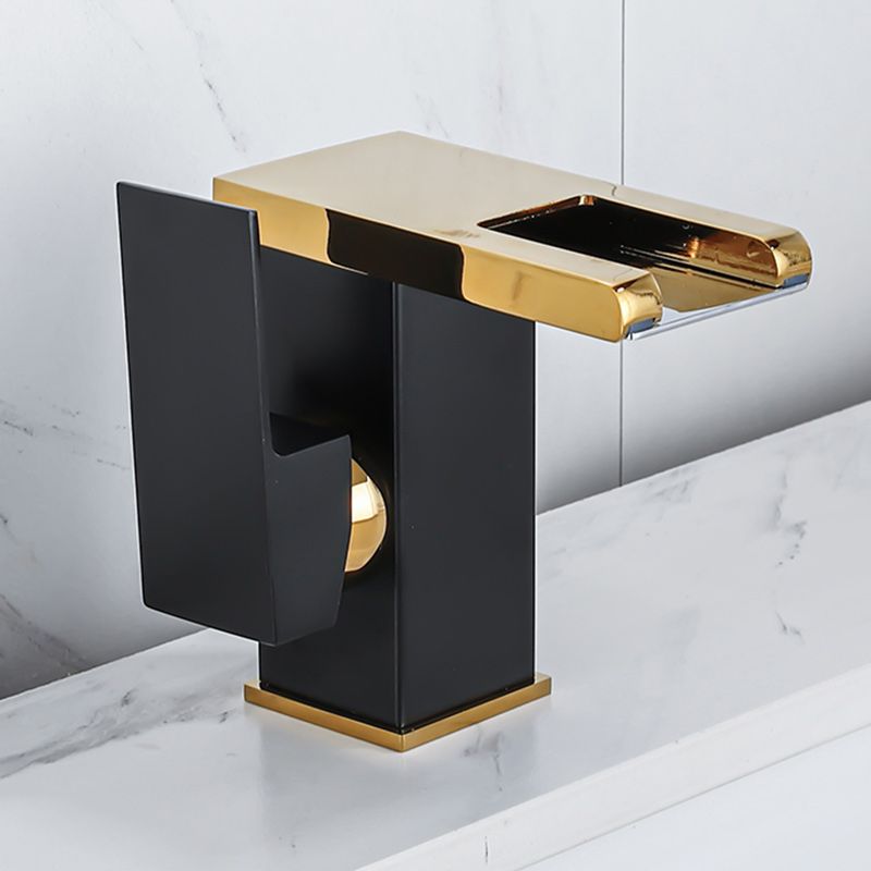 Kalsten | Waterfall basin mixer tap square lever handle with LED three-color light