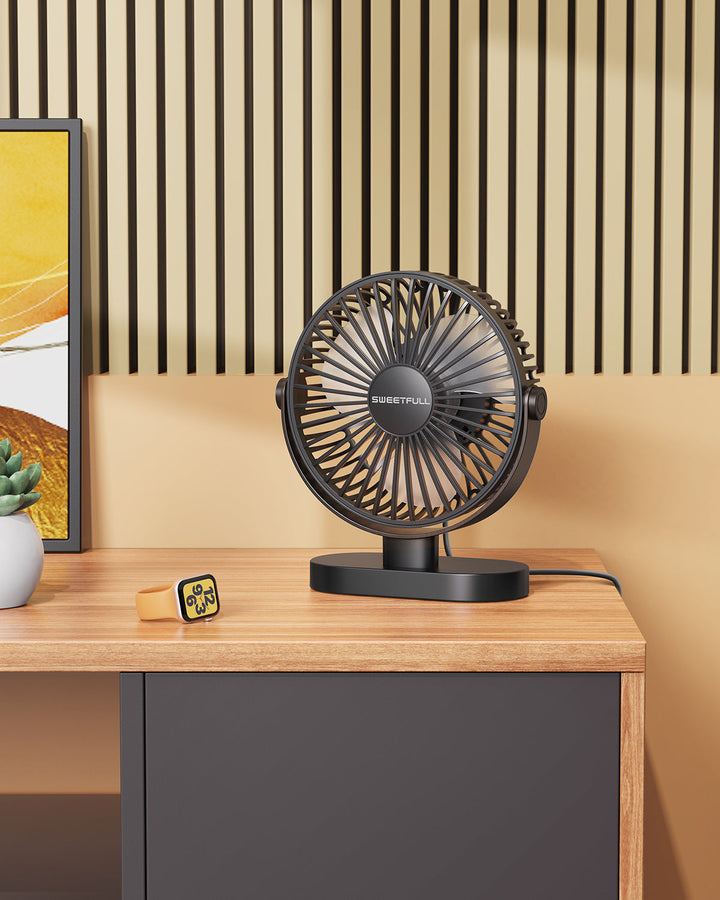 6.5 Inch USB Small Desk Fan for Home Office Car Outdoor Travel | Kalsten