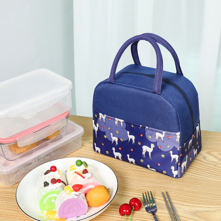 Insulated lunch bag with trendy flamingo pattern Kalsten