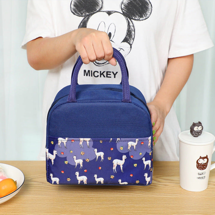 Insulated lunch bag with trendy flamingo pattern Kalsten