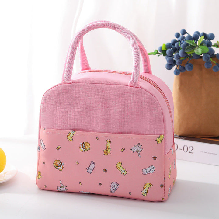 Insulated lunch bag with trendy flamingo pattern Kalsten