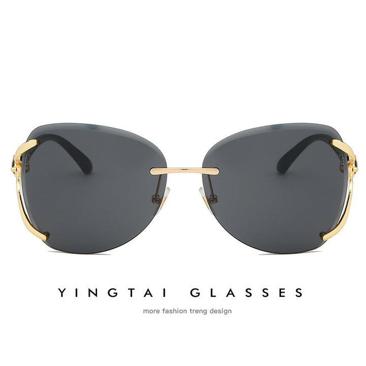 Women's elegant sunglasses with extravagant metal frame and mirrored lenses Kalsten