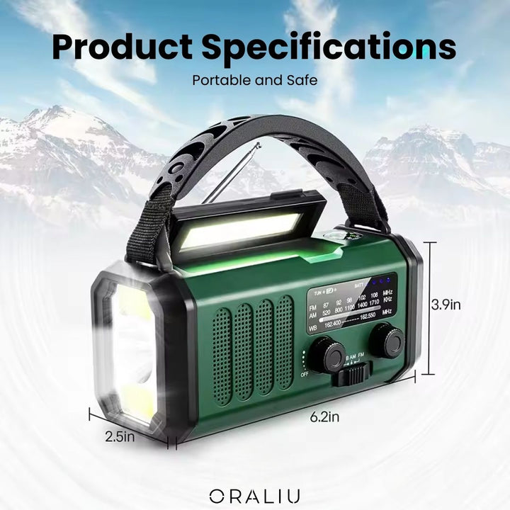 Solar Emergency Radio with Power Bank
