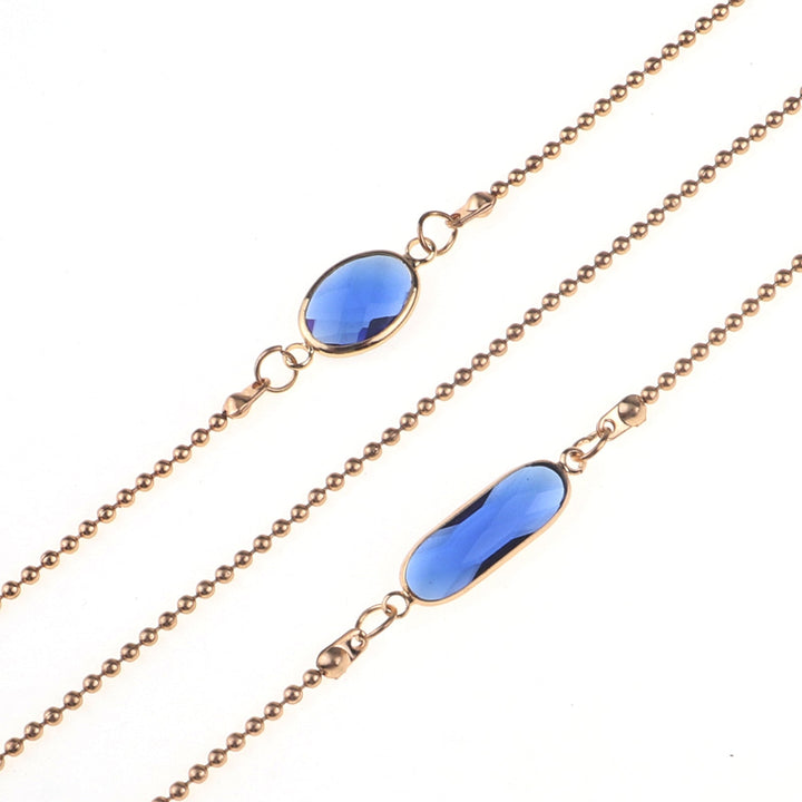 Elegant Blue Stone Necklace Kalsten